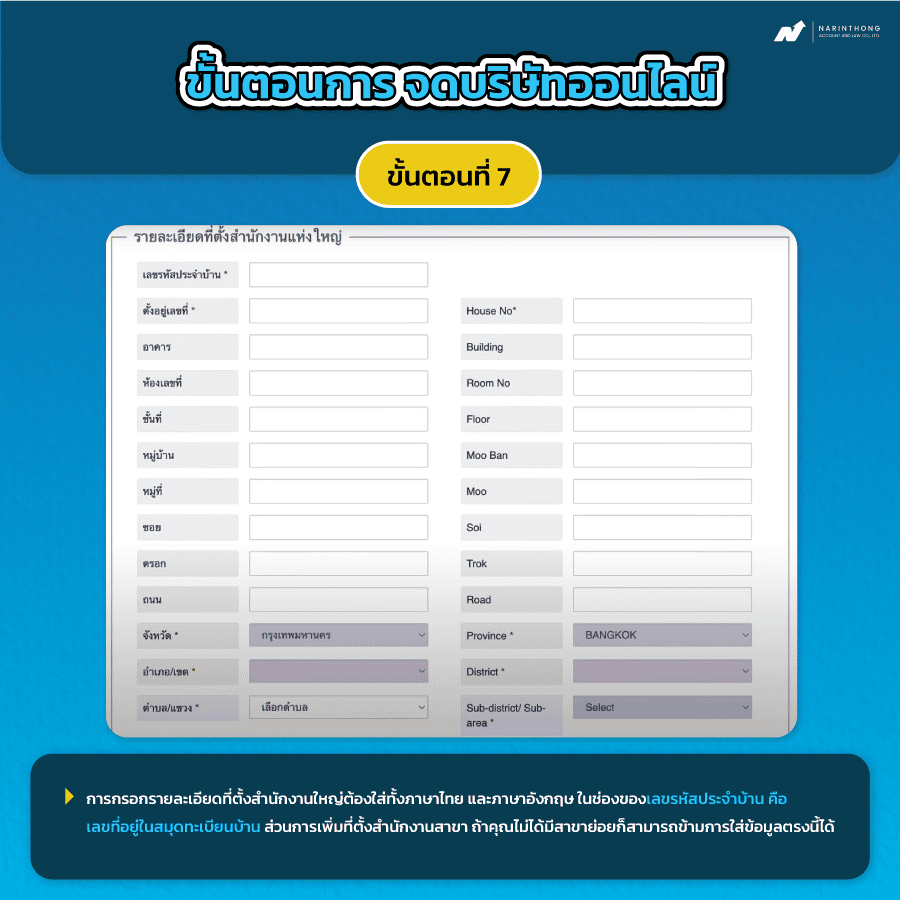 ขั้นตอนการจดทะเบียนบริษัท 7